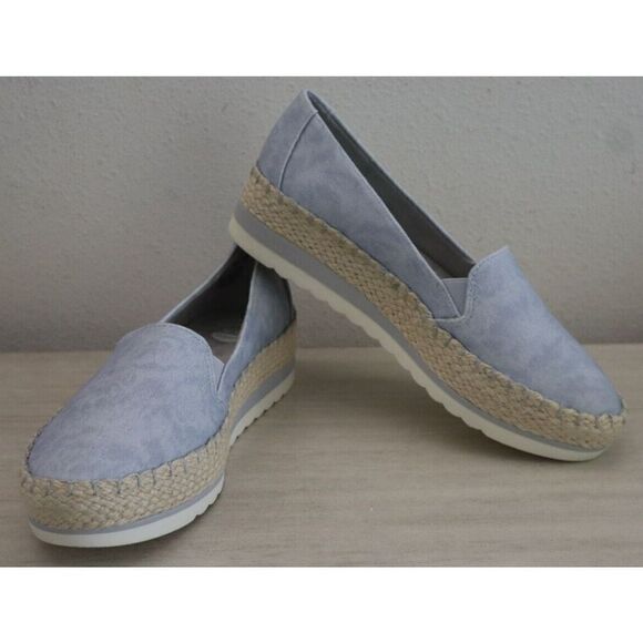Dr. Scholl's Women's Sz 9M Blue Dawn Canvas Discovery Espadrille Loafers - Picture 2 of 12